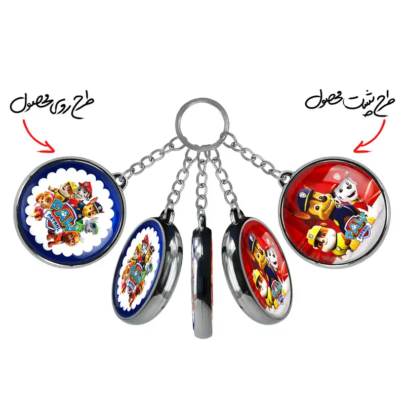 جاکلیدی خندالو طرح سگ های نگهبان مدل دوطرفه کد 47184719