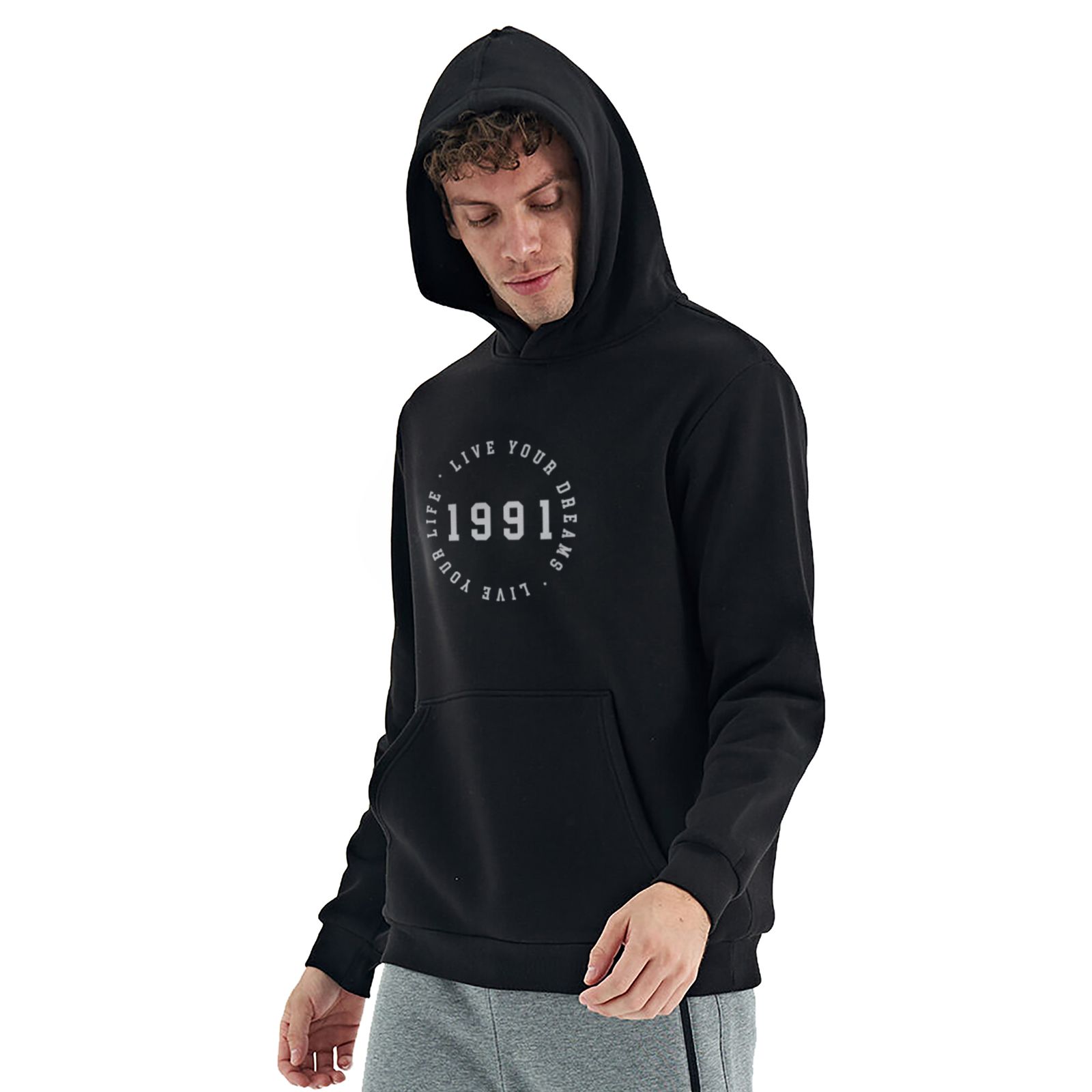 هودی مردانه نوزده نودیک مدل GK931 BK -  - 8