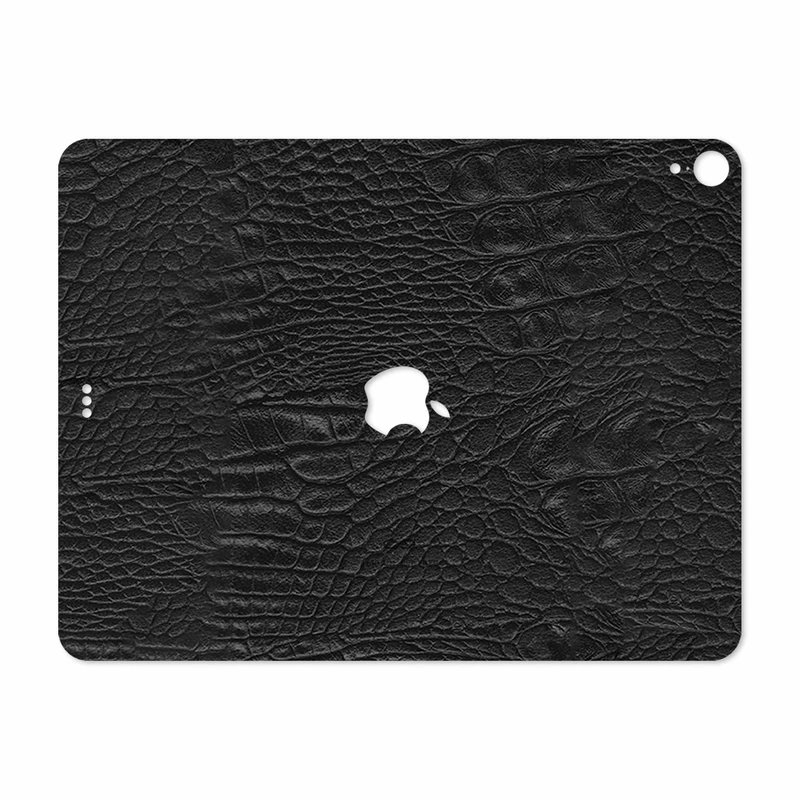 برچسب پوششی ماهوت مدل Black-Crocodile-Leather مناسب برای تبلت اپل iPad Pro 12.9 (GEN 3) 2018 A1876
