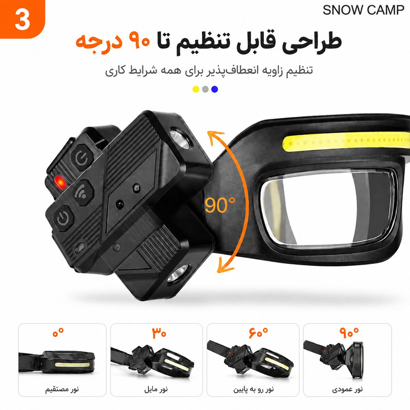 عینک ایمنی اسنو کمپ مدل سنسور دار