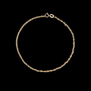 دستبند زنجیری طلا 18 عیار زنانه ناریا مدل طنابی کد T27