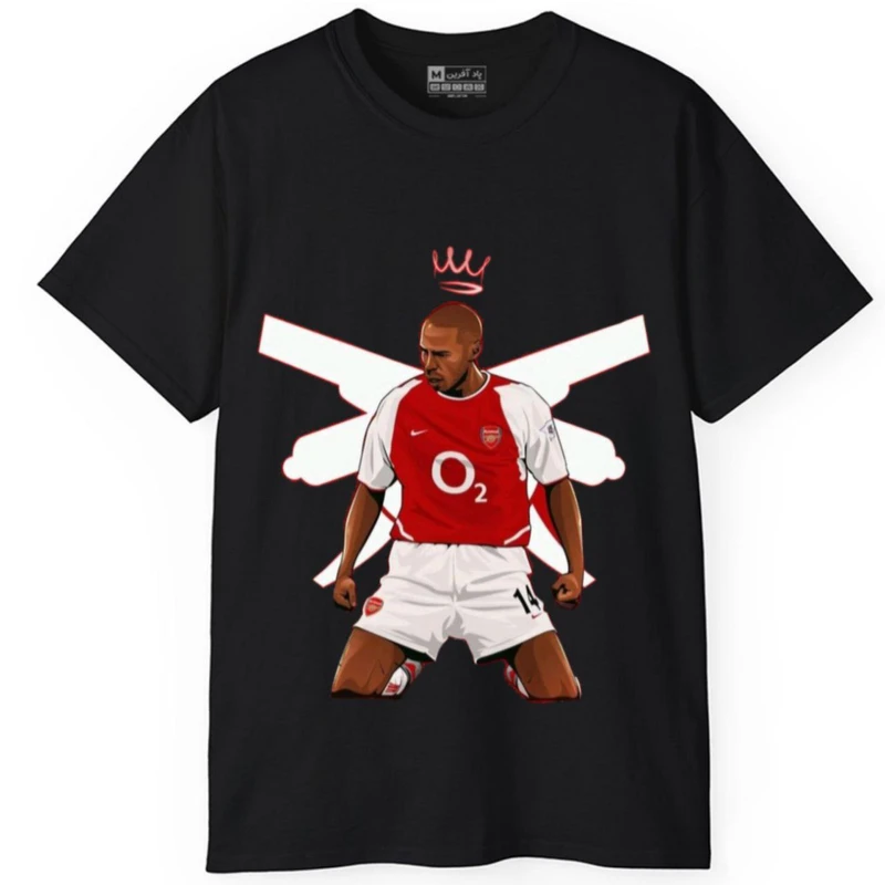 تی‌شرت آستین کوتاه مردانه پاد آفرین مدل تیری هانری کد439