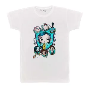 تی شرت بچگانه پرمانه طرح کورالین کد pmt.4799