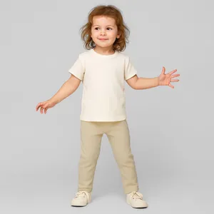 شلوار راحتی دخترانه مون‌سا مدل 599193 رنگ کرم