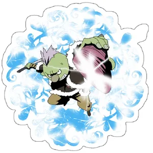 استیکر لپ تاپ مدل That Time I Got Reincarnated As a Slime Gobta Lightning Cool Angry