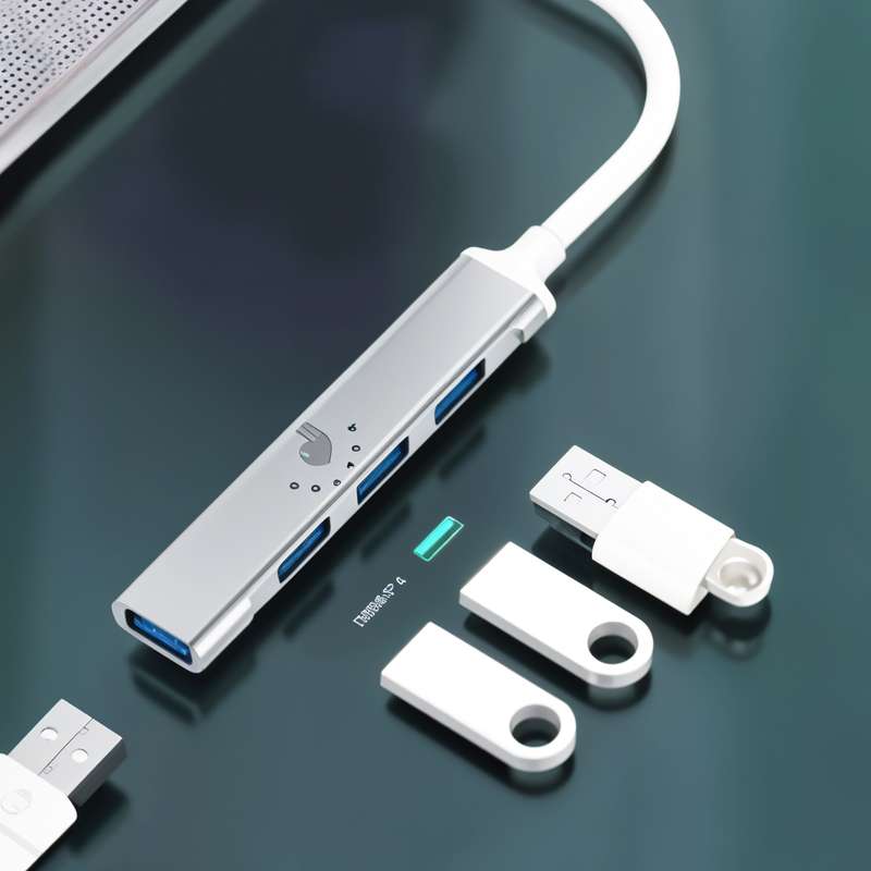هاب 4 پورت USB-C اکی یس مدل 4IN1 TYPE-C هاب 4 پورت USB-C اکی یس مدل 4IN1 TYPE-C