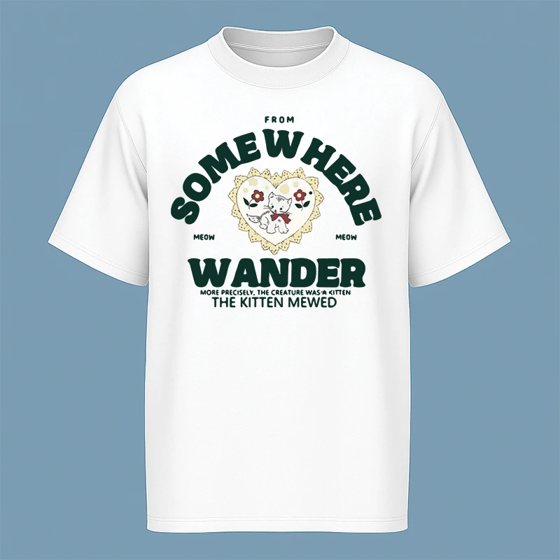 تی‌شرت آستین کوتاه مردانه مدل وینتیج گربه کد c94