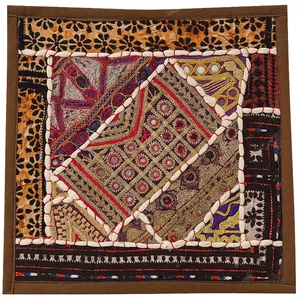 رومیزی سوزن دوزی مدل چهل تیکه عسلی کد KOH54