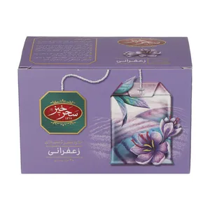 چای سبز کیسه‌ای زعفرانی سحرخیز بسته 20 عددی