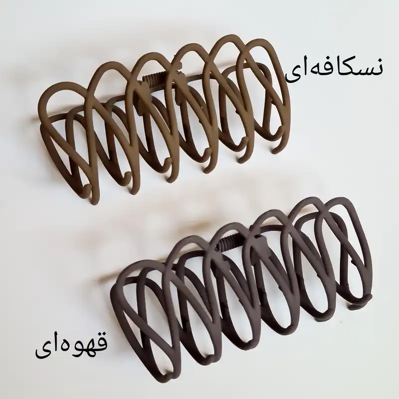 کلیپس مو زنانه مدل چنگکی فلزی مات کد brg 4085