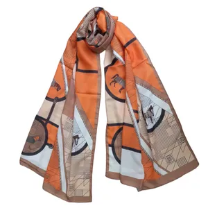 شال زنانه مدل نخی تابستانی راه راه دایره ای اسب دار کد 211