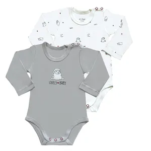 بادی آستین بلند نوزادی جیکل مدل JK902503-92 مجموعه 2 عددی