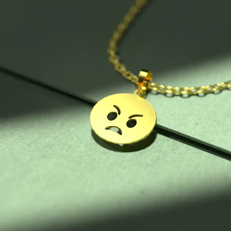 گردنبند طلا 18 عیار زنانه مدوپد مدل ایموجی کد C3-1-1093