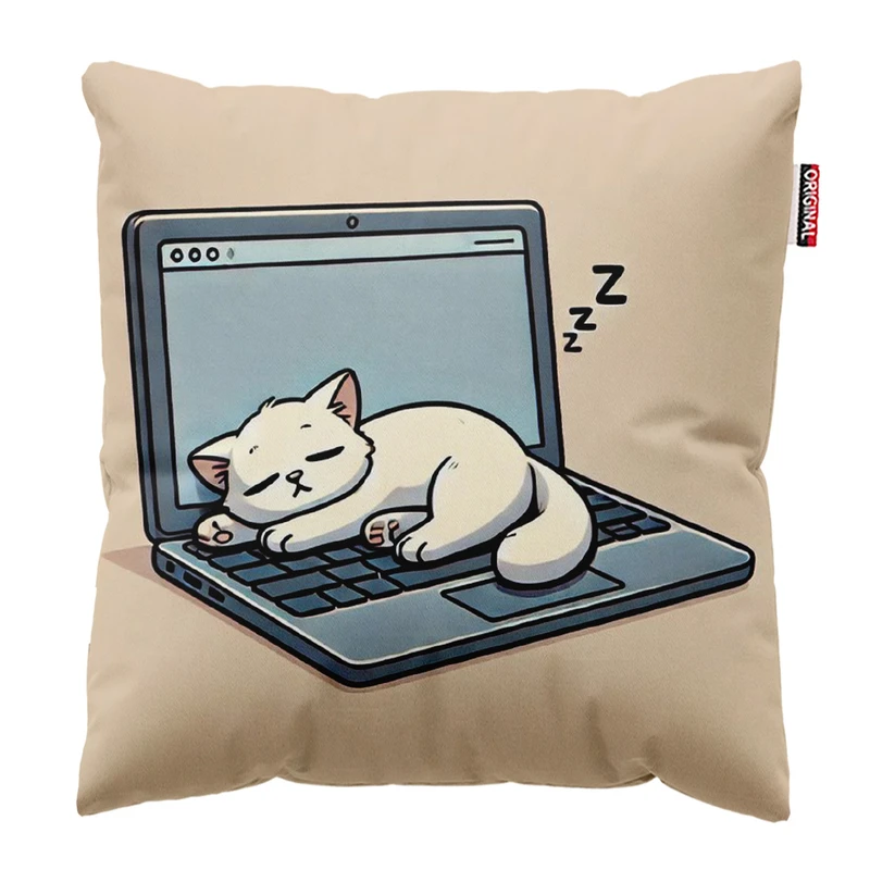 کوسن پاد آفرین مدل پیشی ناز خوابیده کد 296 سایز 30*30 سانتی متر 