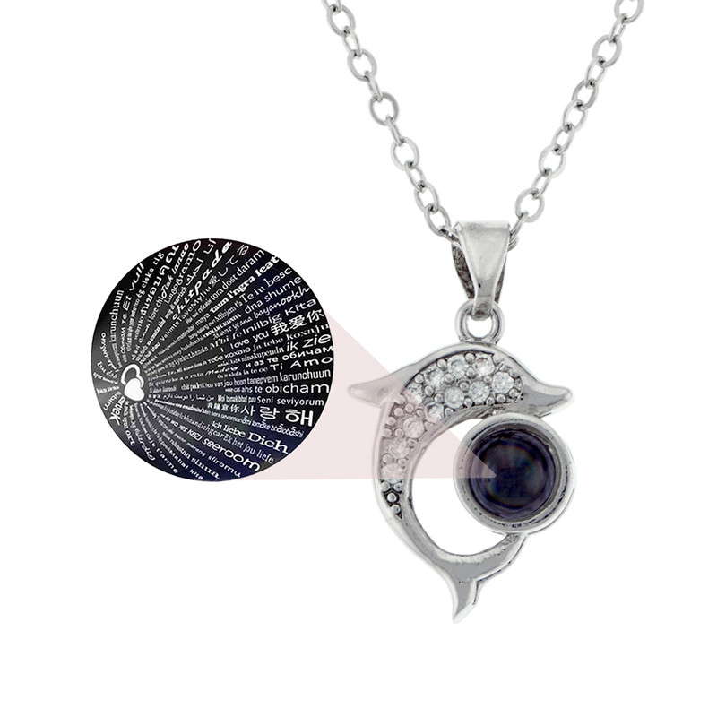 گردنبند زنانه برانت مدل دلفین دوستت دارم به صد زبان دنیا گردنبند زنانه برانت مدل دلفین دوستت دارم به صد زبان دنیا