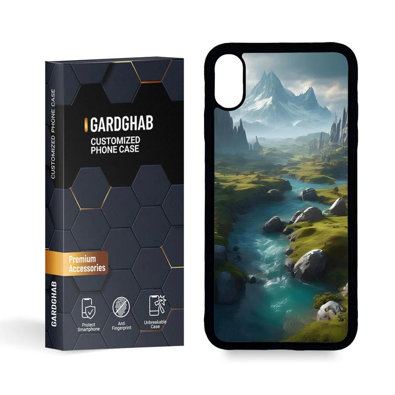 کاور گارد قاب مدل پشت گلس هنری مناسب برای گوشی موبایل اپل iPhone Xs MAX