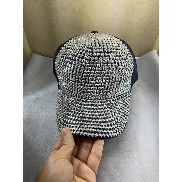 کلاه کپ زنانه مدل تمام نگین کد 65899