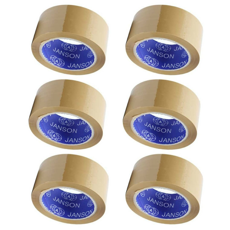 چسب پهن قهوه ای جانسون مدل 90 یارد کد 5J6 عرض 5 سانتیمتر بسته 6 عددی چسب پهن قهوه ای جانسون مدل 90 یارد کد 5J6 عرض 5 سانتیمتر بسته 6 عددی