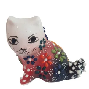  مجسمه میناکاری مدل گربه طرح نقش برجسته کد 1505