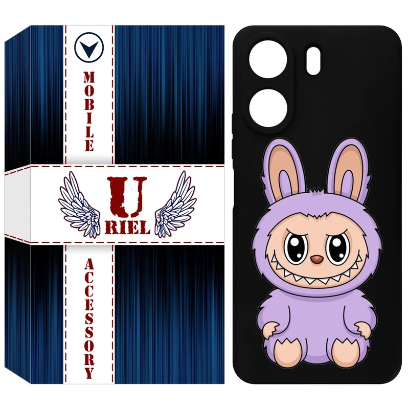 کاور یوریل قاب مدل KSH کد 130 طرح عروسک لبوبو مناسب برای گوشی موبایل شیائومی Redmi 13C 4G / Poco C65