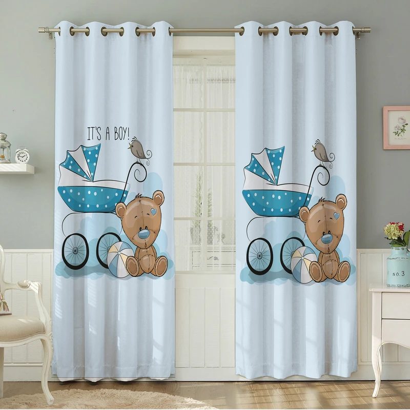 پرده نیروانا طرح  کودک مدل هازان کد 4100 سایز 140×280 سانتی متر