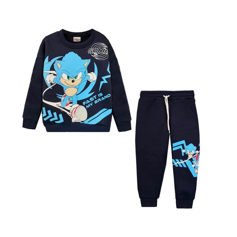 ست سویشرت و شلوار راحتی پسرانه جلیبوم مدل سونیک S678