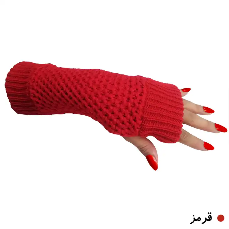 دستکش بافتنی زنانه مدل کشباف کد Q13