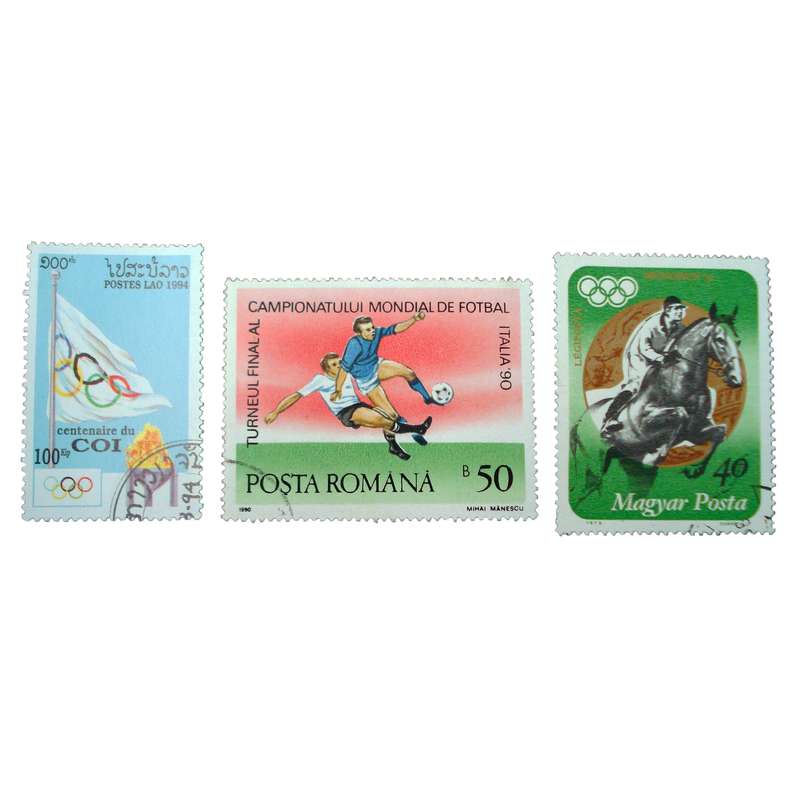 تمبر یادگاری مدل ورزشی کد bc-1956 مجموعه 3 عددی