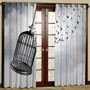 پرده مدل قفس هازان پانچی کد 1128 سایز 140x200 سانتی متر