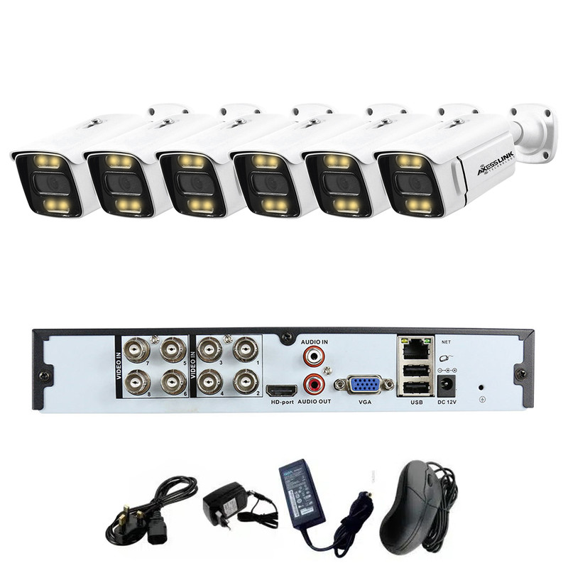سیستم امنیتی مدل CAMERA PACK 6 - AXESSLINK مجموعه 6 عددی