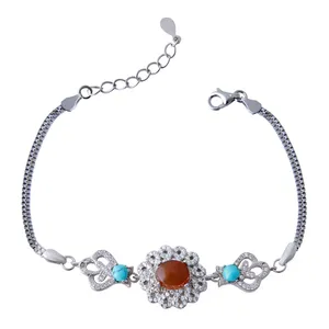   دستبند نقره زنانه بازرگانی میلادی کد DP_122