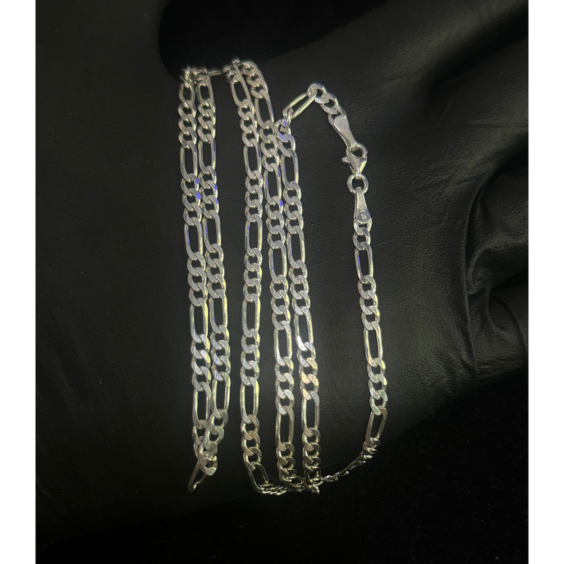 زنجیر نقره مردانه مدل فیگارو کد 13.04 زنجیر نقره مردانه مدل فیگارو کد 13.04