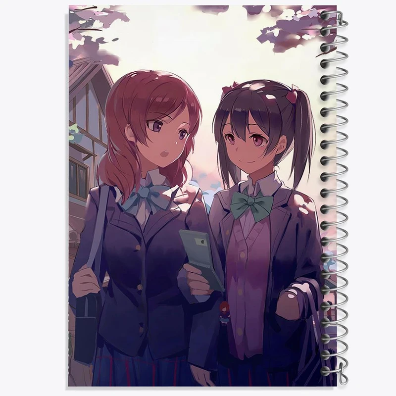 دفتر مشق 50 برگ خندالو مدل نیکو و ماکی انیمه لاو لایو Love Live کد 18262