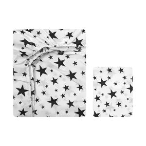 سرویس ملحفه آدنو مدل ستاره کد CH75 یک نفره 2 تکه