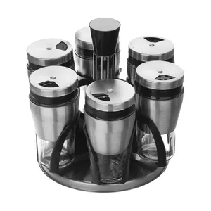 ست جای ادویه 7 پارچه پارس بلور مدل پینگو