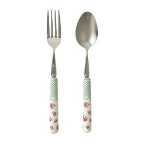سرویس قاشق و چنگال 12 پارچه 6 نفره مدل Flower