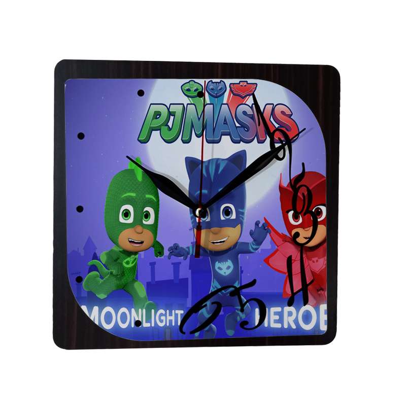 ساعت دیواری کودک طرح pj masks کد Tz7