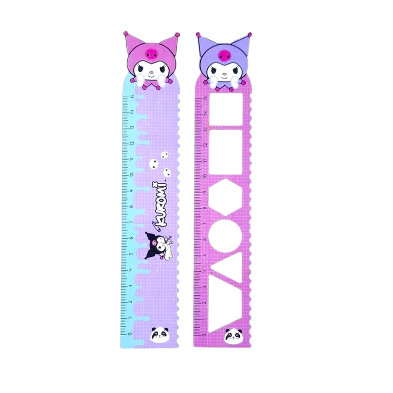 خط کش 15سانتی متری مدل کرومی کد mn12 بسته 2 عددی