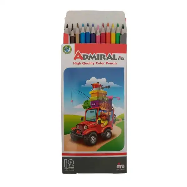 مداد رنگی 12 رنگ ادمیرال مدل 201