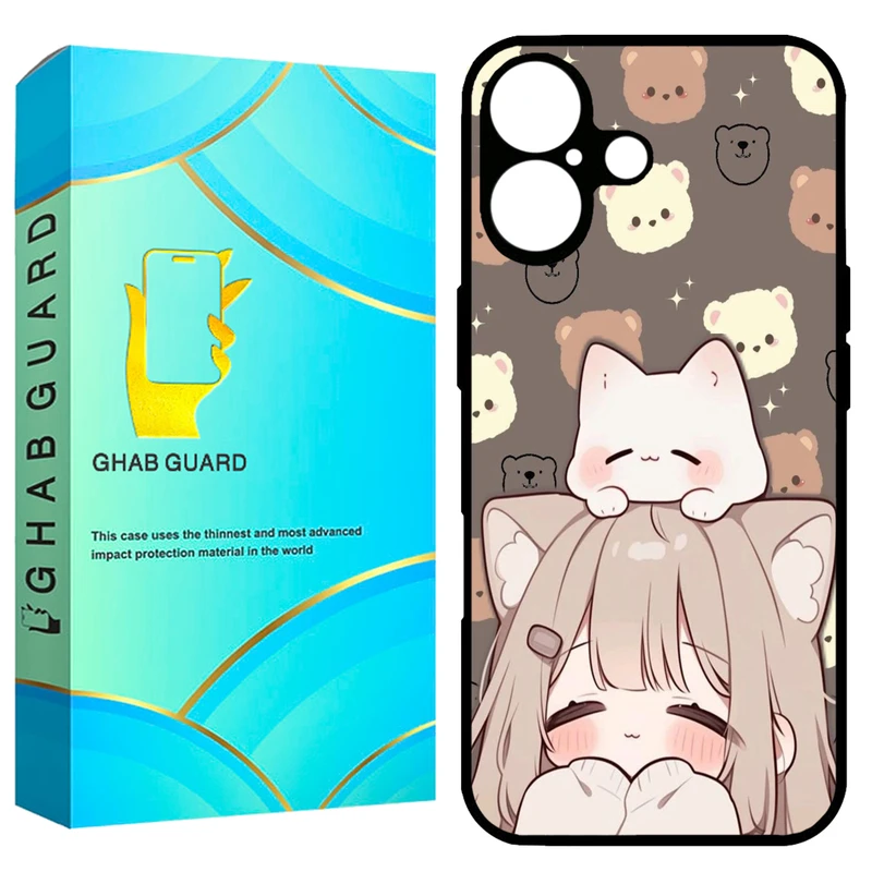 کاور قاب گارد طرح دختر و گربه مدل G17N مناسب برای گوشی موبایل اپل iPhone 17