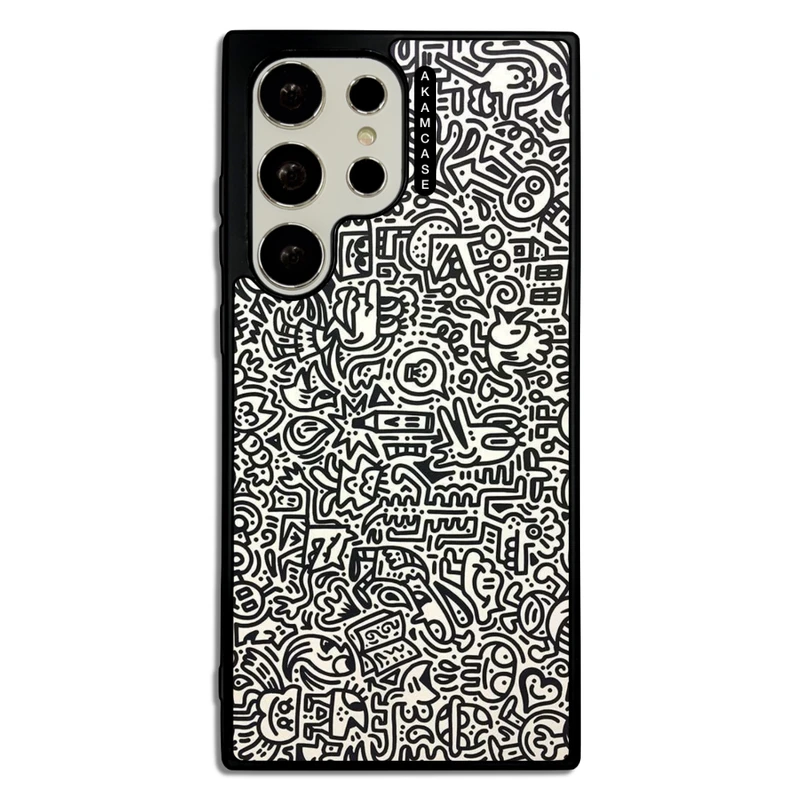 کاور آکام مدل AMC-WSGS23U-DOODLE17 مناسب برای گوشی موبایل سامسونگ Galaxy S23 Ultra