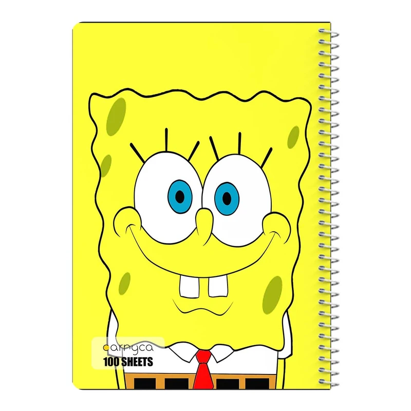 دفتر مشق 100 برگ سیمی کارنیکا طرح باب اسفنجی spong bob کد 94349