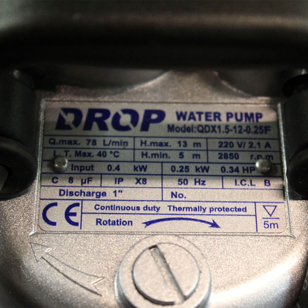 پمپ کف کش دراپ مدل QDX 1.5-12-0.25F