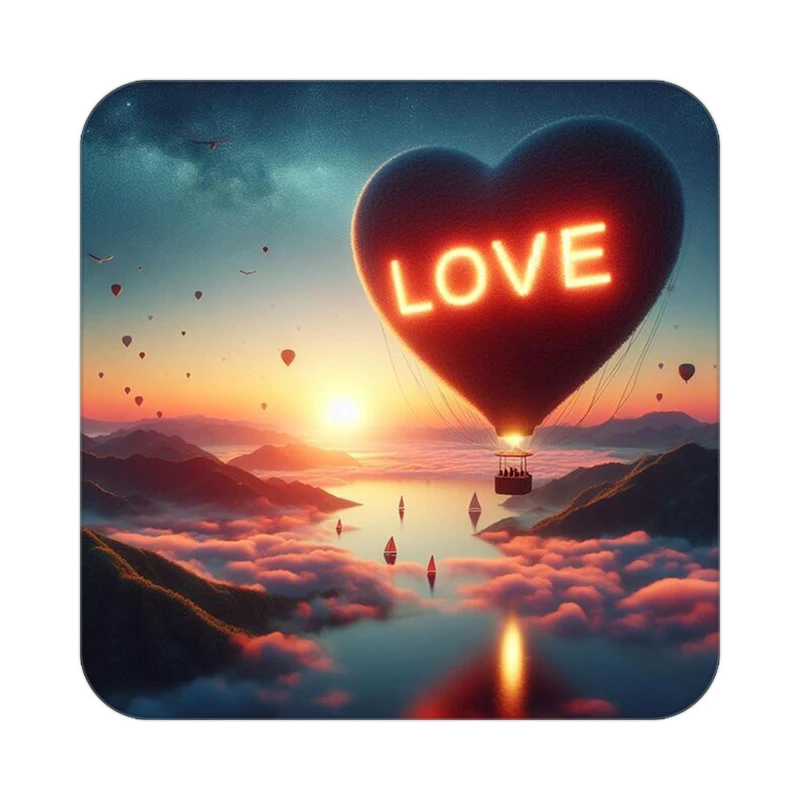 زیر لیوانی کاکتی مدل عاشقانه کد mp11760