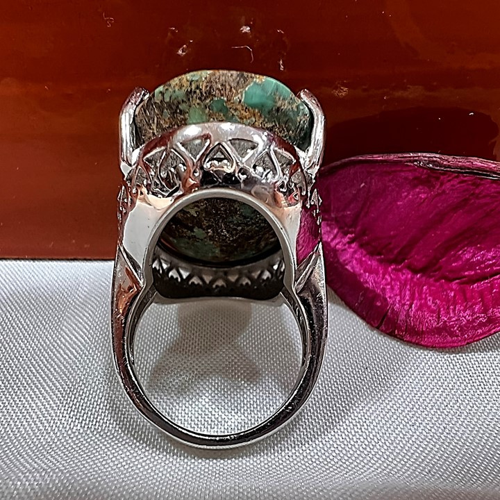 انگشتر نقره زنانه مدل فیروزه glsr-24600