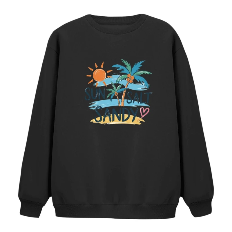 سویشرت زنانه مدل خورشید و نخل 