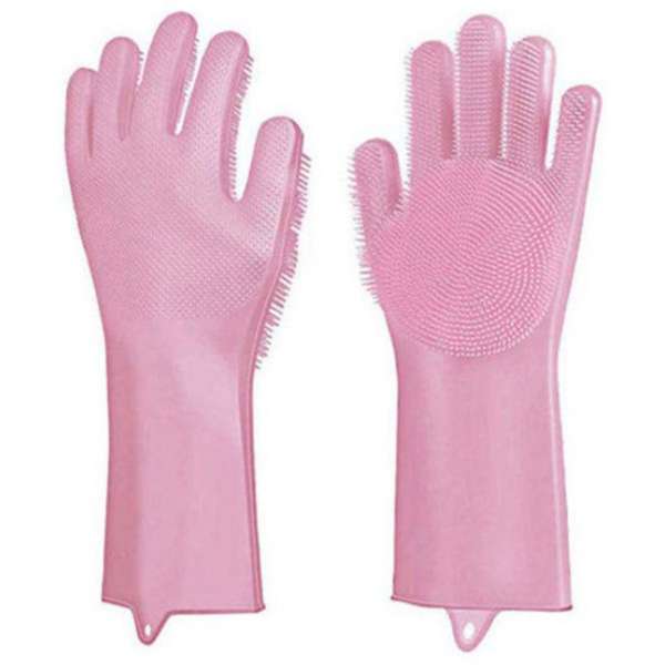 دستکش نظافت مدل سیلیکونی پرزدار کد LP55 دستکش نظافت مدل سیلیکونی پرزدار کد LP55