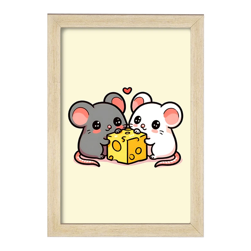 تابلو خندالو مدل موش های بامزه کد F7585