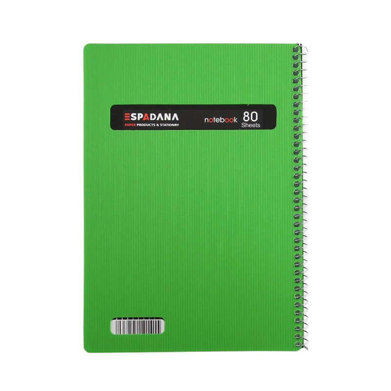 دفتر مشق 80 برگ اسپادانا مدل استریپ کد 841678910 مجموعه 5 عددی