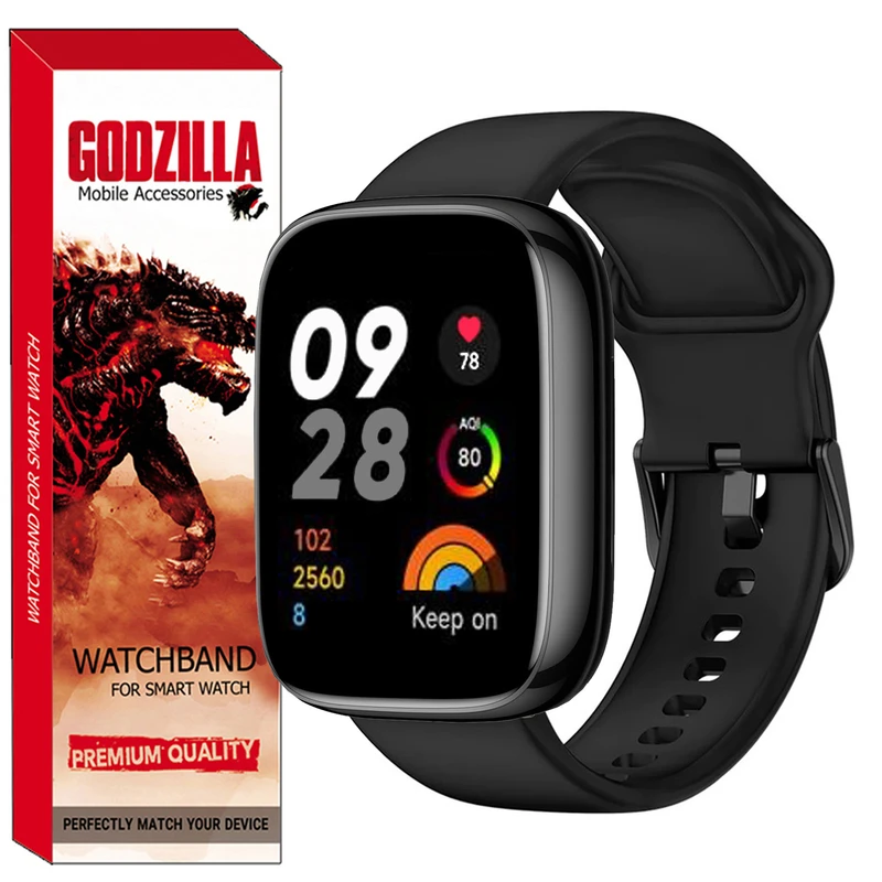 بند گودزیلا مدل Silicon-SQ مناسب برای ساعت هوشمند شیائومی Watch 3 Active / Watch 3 Lite